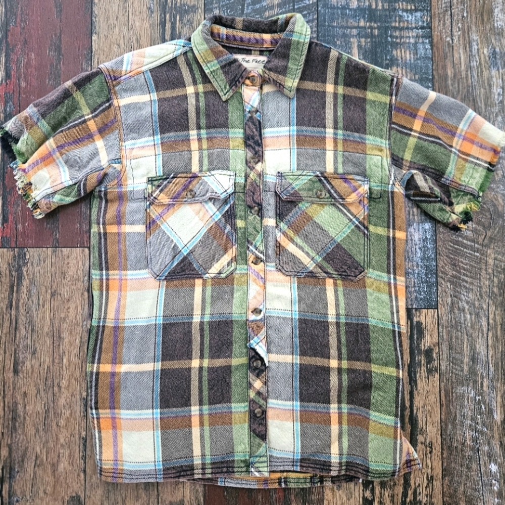 We The Free Women's Flannel Shirt, Size Medium